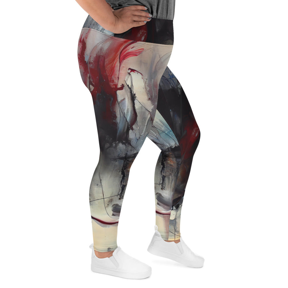 DMV 0171 Avant Garde All-Over Print Plus Size Leggings