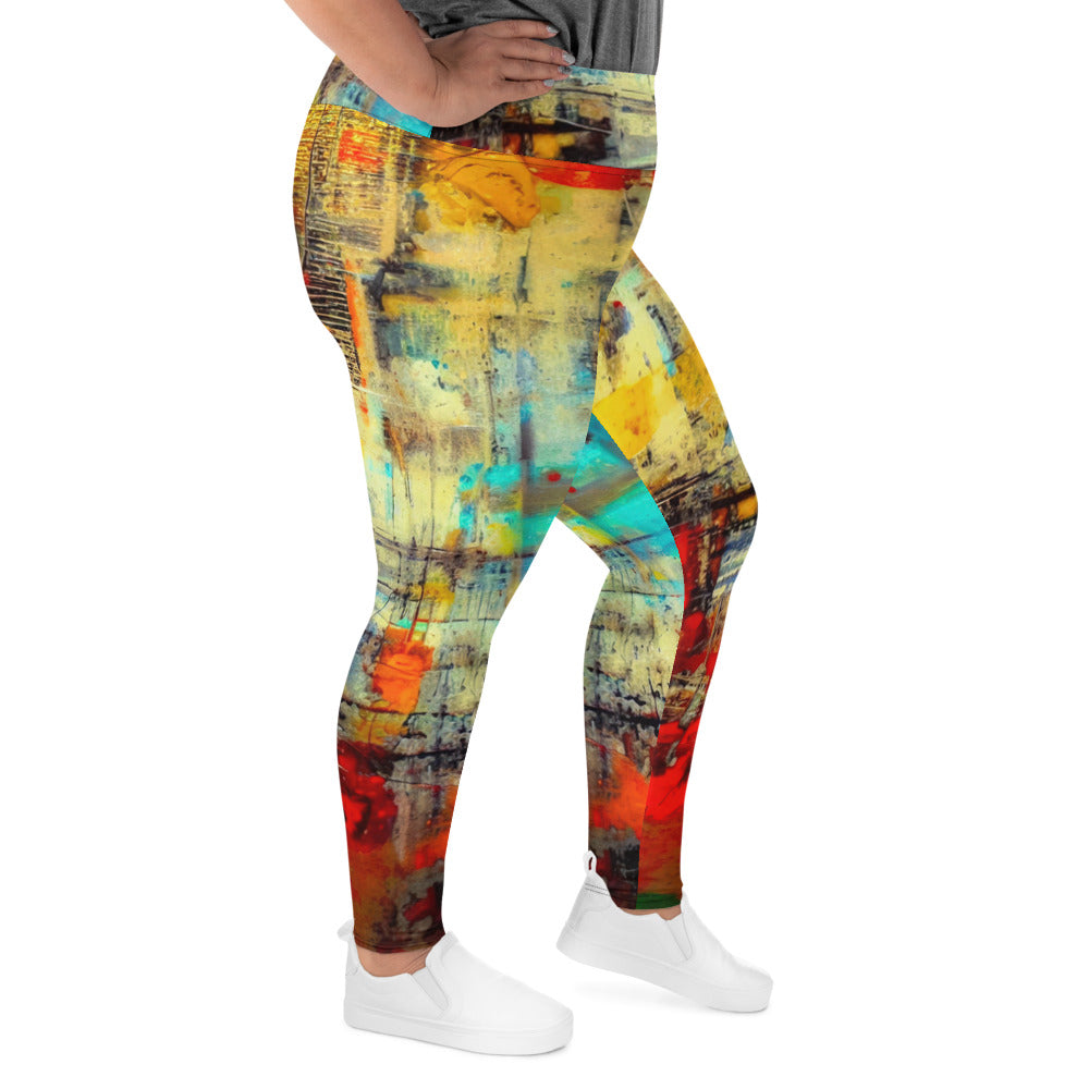 DMV 0279 Avant Garde All-Over Print Plus Size Leggings