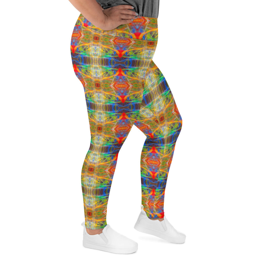 DMV 0191 Avant Garde Artsy All-Over Print Plus Size Leggings