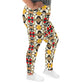 DMV 0204 Vintage Artsy All-Over Print Plus Size Leggings