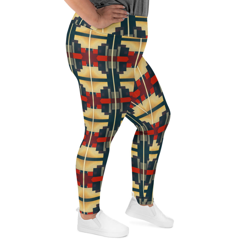 DMV 0186 Geo Boho All-Over Print Plus Size Leggings