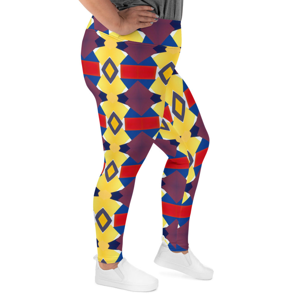 DMV 0418 Classic Boho All-Over Print Plus Size Leggings