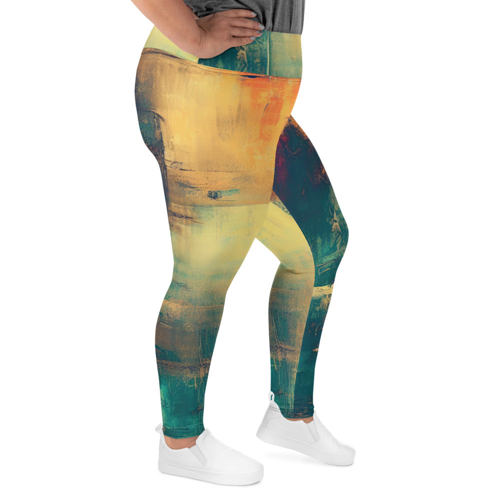 DMV 0169 Avant Garde All-Over Print Plus Size Leggings