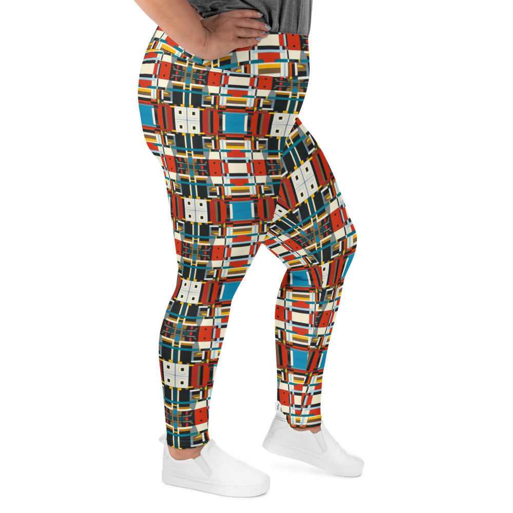 DMV 0410 Geo Boho All-Over Print Plus Size Leggings