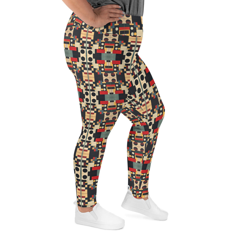 DMV 0510 Geo Boho All-Over Print Plus Size Leggings