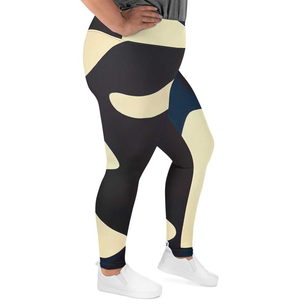 DMV 0421 Retro Art All-Over Print Plus Size Leggings