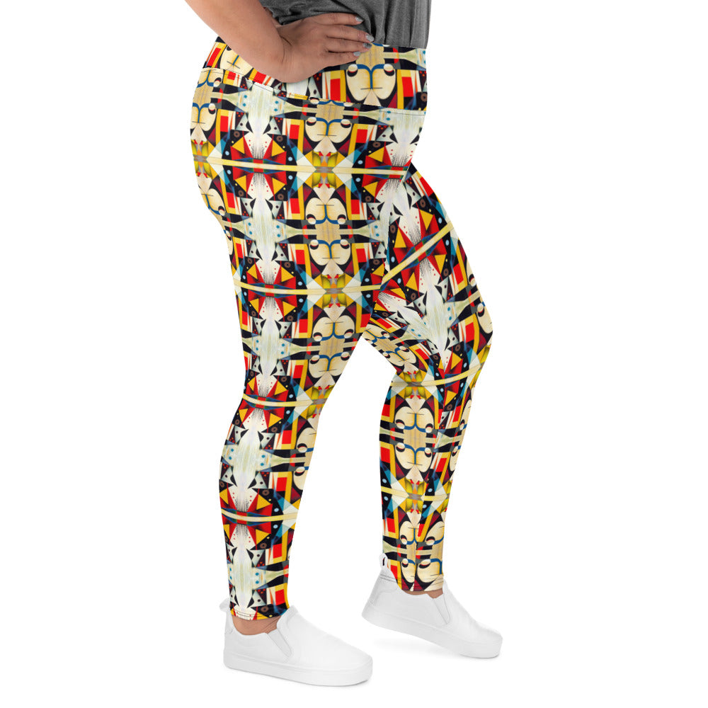 DMV 0517 Chic Boho All-Over Print Plus Size Leggings