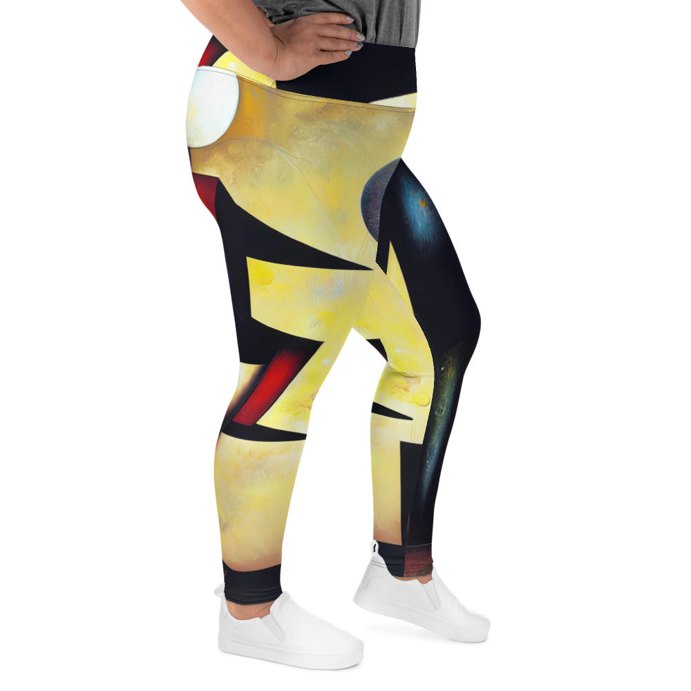 DMV 2040 Retro Art All-Over Print Plus Size Leggings