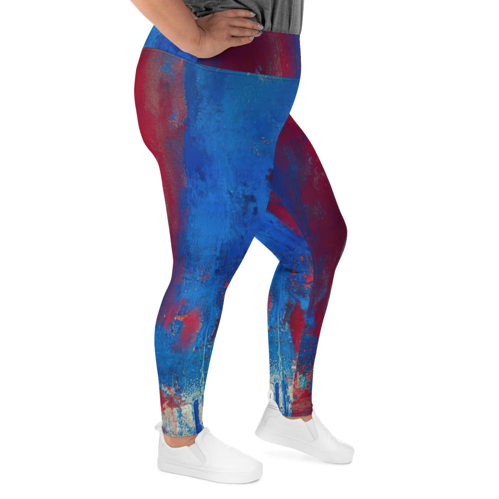 DMV 1514 Avant Garde All-Over Print Plus Size Leggings