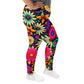 DMV 0329 Floral All-Over Print Plus Size Leggings