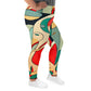 DMV 0395 Retro Art All-Over Print Plus Size Leggings