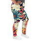 DMV 1429 Floral All-Over Print Plus Size Leggings