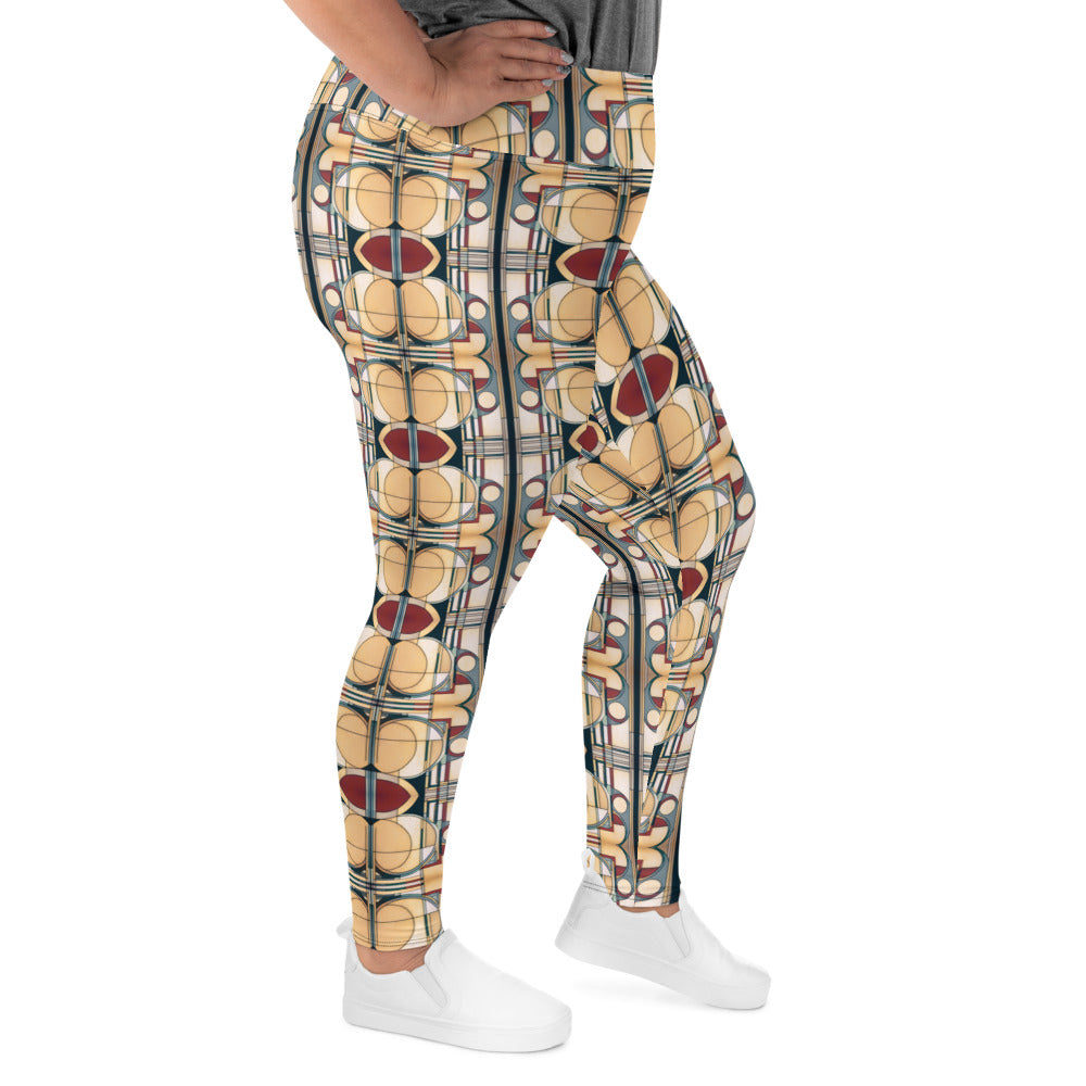 DMV 2080 Geo Boho All-Over Print Plus Size Leggings