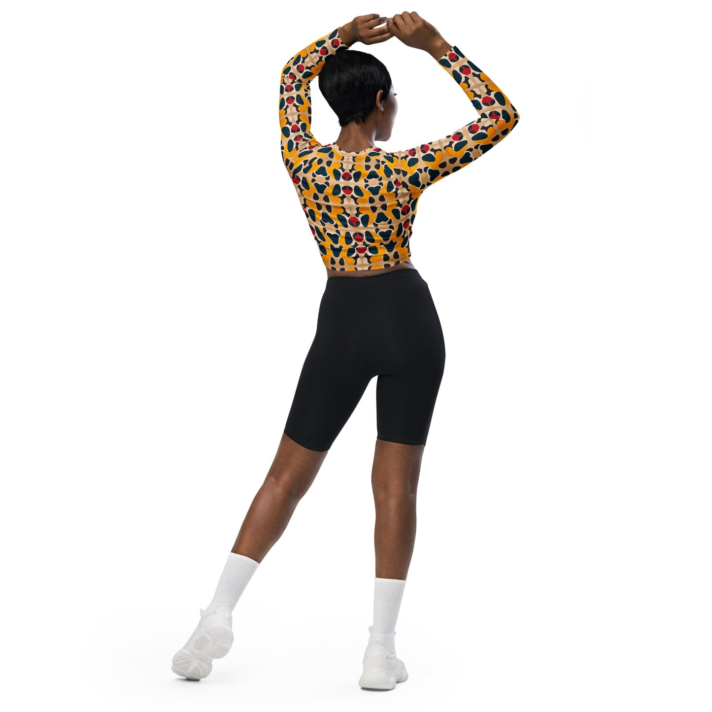 DMV 0236 Vintage Artsy Recycled long-sleeve crop top