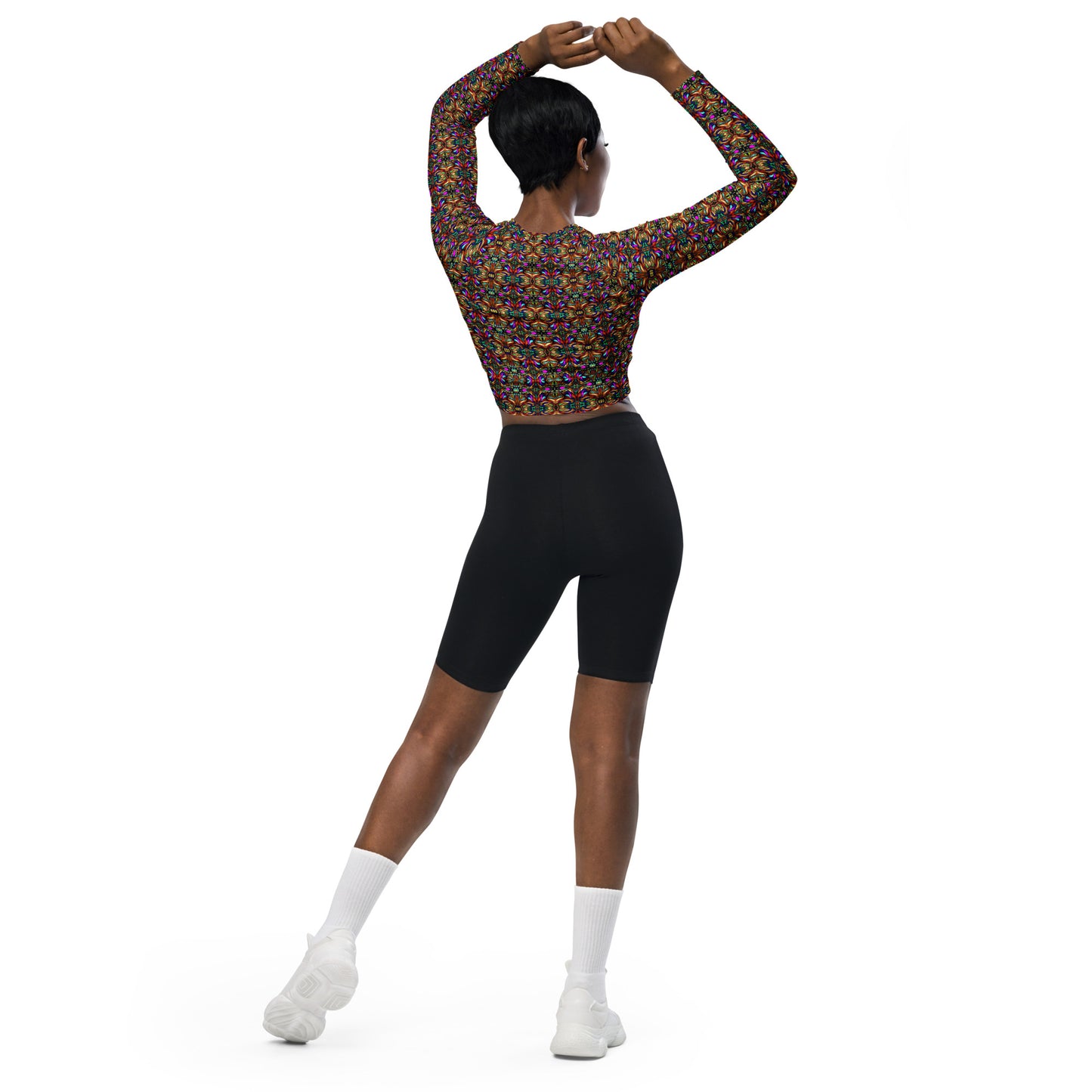 DMV 0056 Psy Artsy Recycled long-sleeve crop top