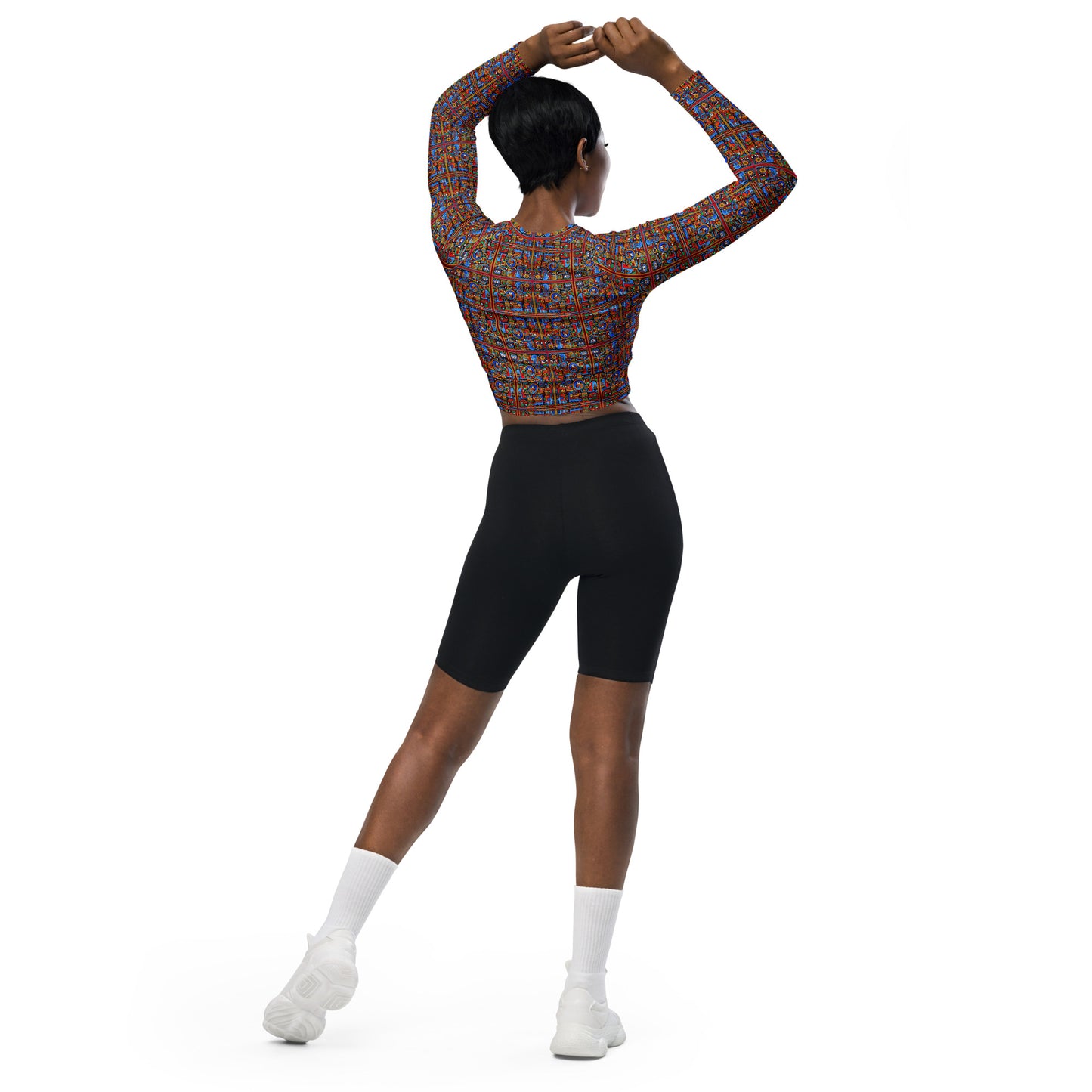 DMV 0066 Psy Artsy Recycled long-sleeve crop top