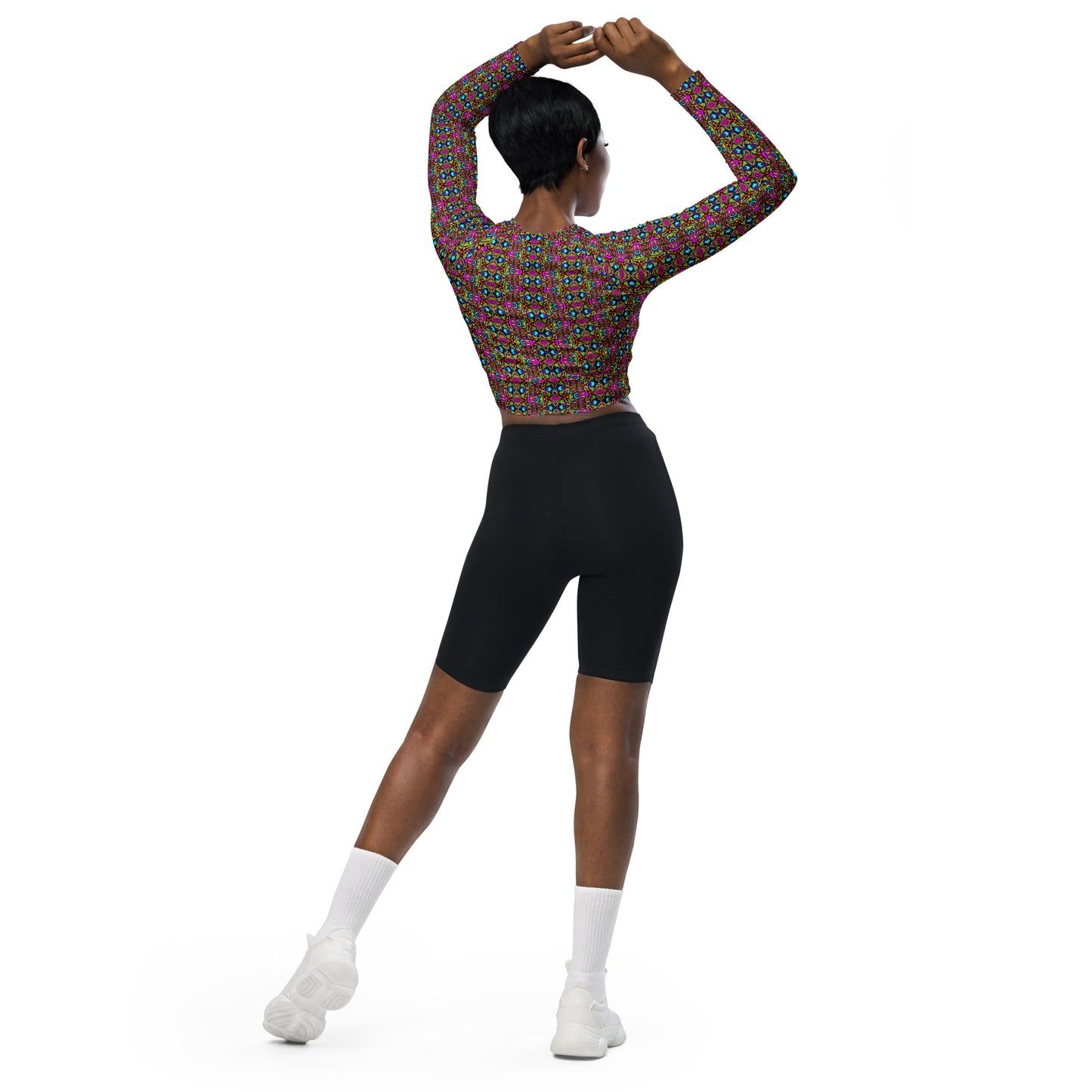 DMV 0270 Psy Artsy Recycled long-sleeve crop top