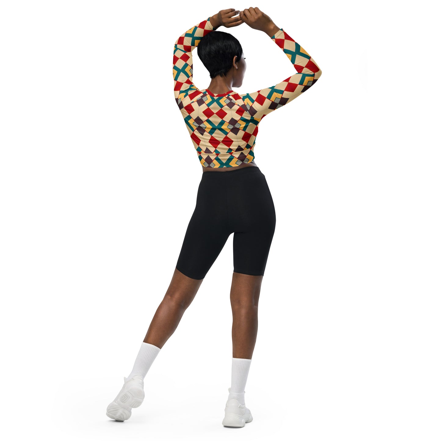 DMV 0129 Classic Boho Recycled long-sleeve crop top