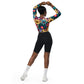 DMV 0265 Floral Recycled long-sleeve crop top