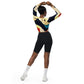 DMV 1356 Retro Art Recycled long-sleeve crop top