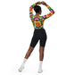 DMV 0193 Floral Recycled long-sleeve crop top