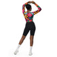 DMV 1088 Floral Recycled long-sleeve crop top