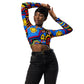 DMV 0235 Psy Art Recycled long-sleeve crop top