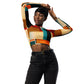 DMV 0282 Abstract Art Recycled long-sleeve crop top