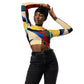 DMV 0209 Abstract Art Recycled long-sleeve crop top