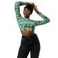 DMV 0231 Chic Boho Recycled long-sleeve crop top