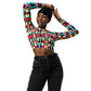 DMV 0036 Vintage Artsy Recycled long-sleeve crop top