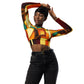 DMV 0048 Retro Art Recycled long-sleeve crop top