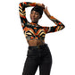 DMV 0033 Boho Recycled long-sleeve crop top