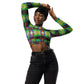 DMV 0077 Avant Garde Artsy Recycled long-sleeve crop top