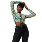 DMV 0076 Vintage Artsy Recycled long-sleeve crop top