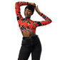 DMV 0038 Boho Recycled long-sleeve crop top