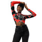 DMV 0017 Boho Recycled long-sleeve crop top