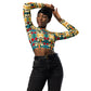 DMV 0044 Vintage Artsy Recycled long-sleeve crop top