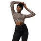 DMV 0274 Chic Boho Recycled long-sleeve crop top