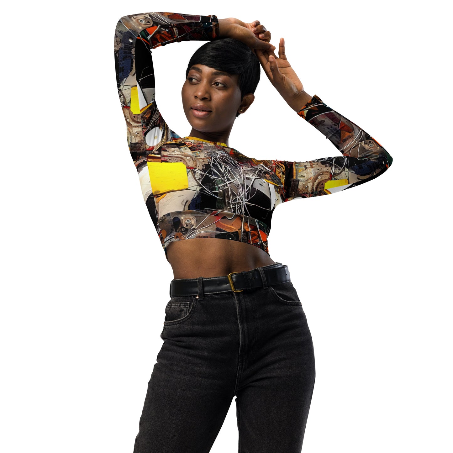 DMV 0271 Avant Garde Recycled long-sleeve crop top