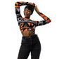 DMV 0115 Boho Recycled long-sleeve crop top