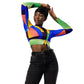 DMV 0255 Retro Art Recycled long-sleeve crop top