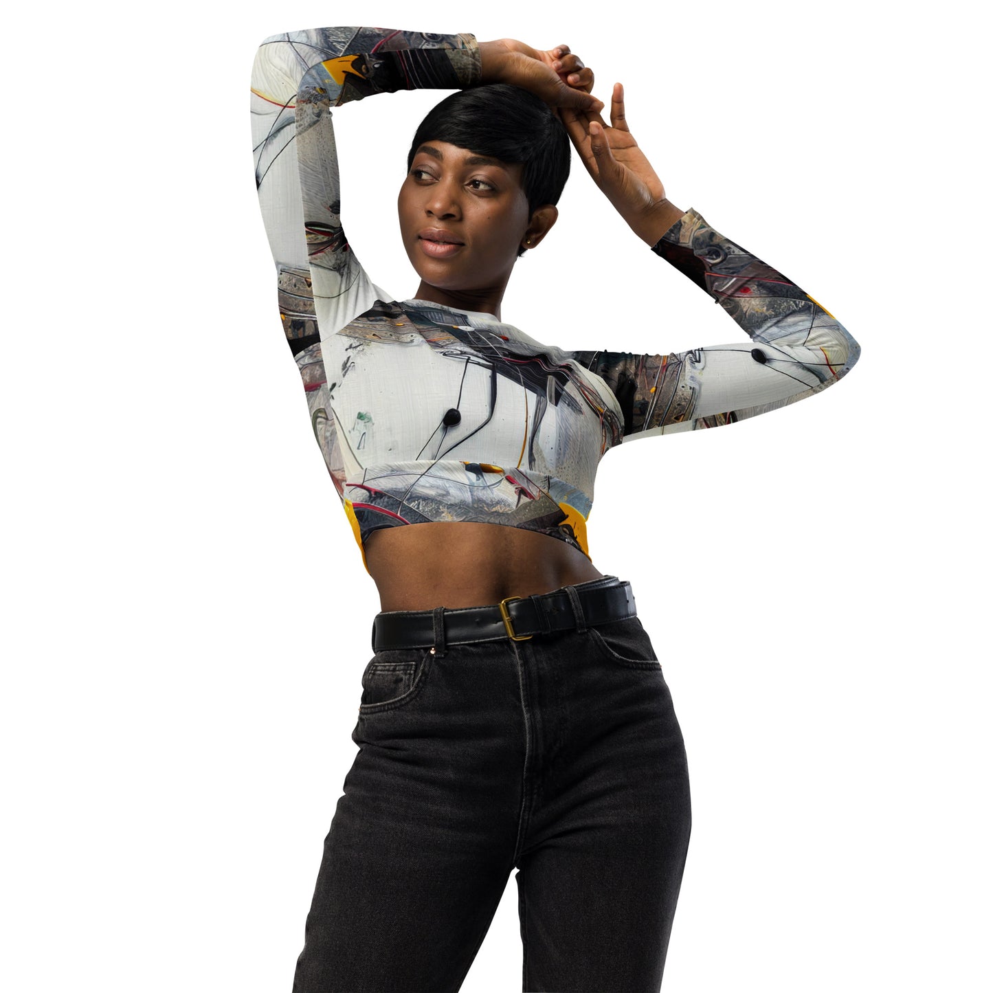 DMV 0126 Avant Garde Recycled long-sleeve crop top