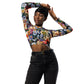 DMV 0114 Floral Recycled long-sleeve crop top