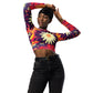 DMV 0097 Floral Recycled long-sleeve crop top