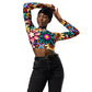 DMV 0265 Floral Recycled long-sleeve crop top