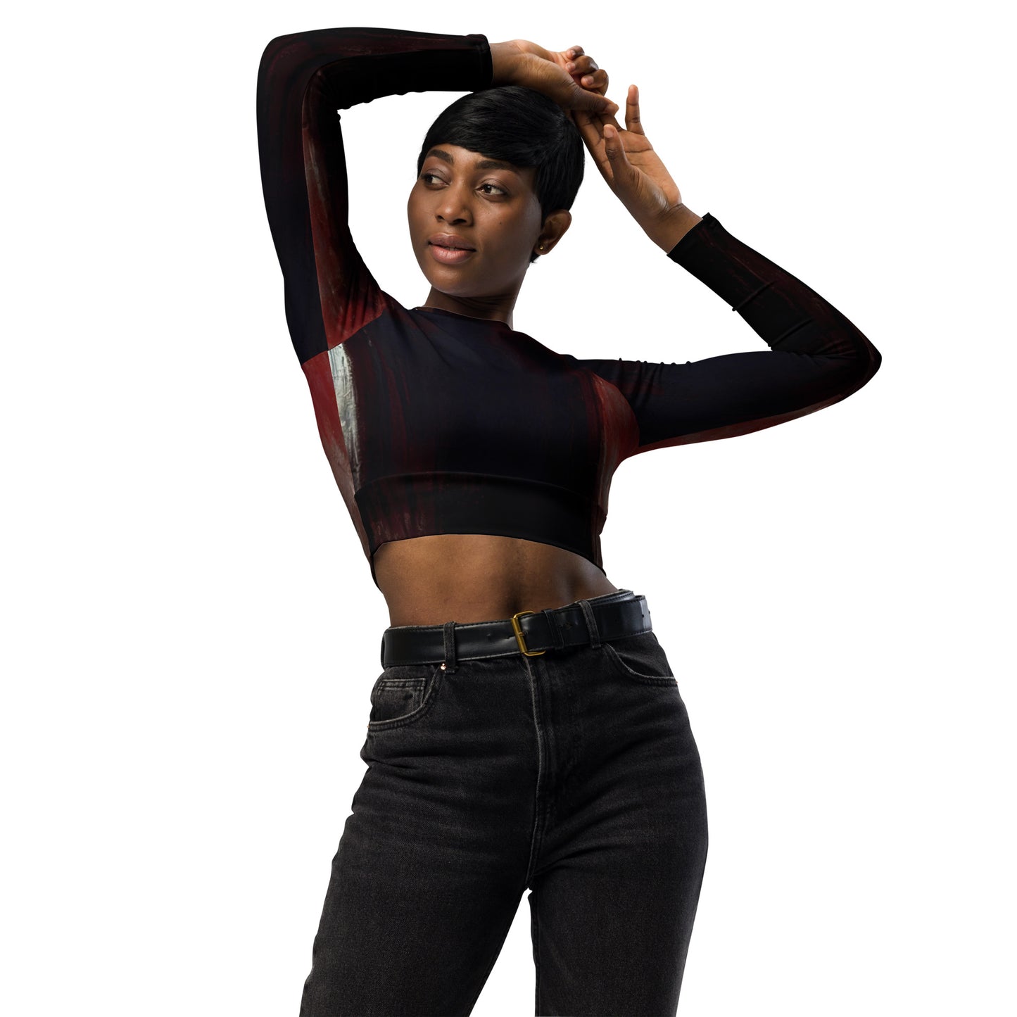 DMV 0092 Avant Garde Recycled long-sleeve crop top