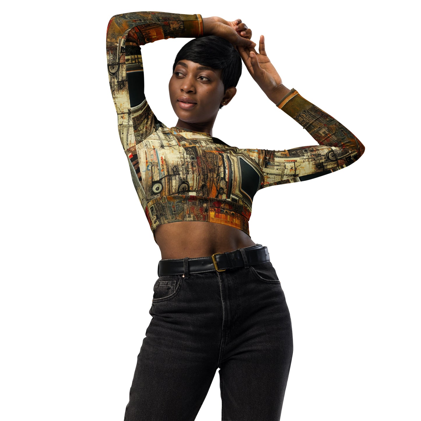 DMV 0120 Avant Garde Recycled long-sleeve crop top