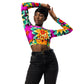 DMV 0250 Floral Recycled long-sleeve crop top