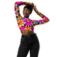 DMV 0136 Floral Recycled long-sleeve crop top